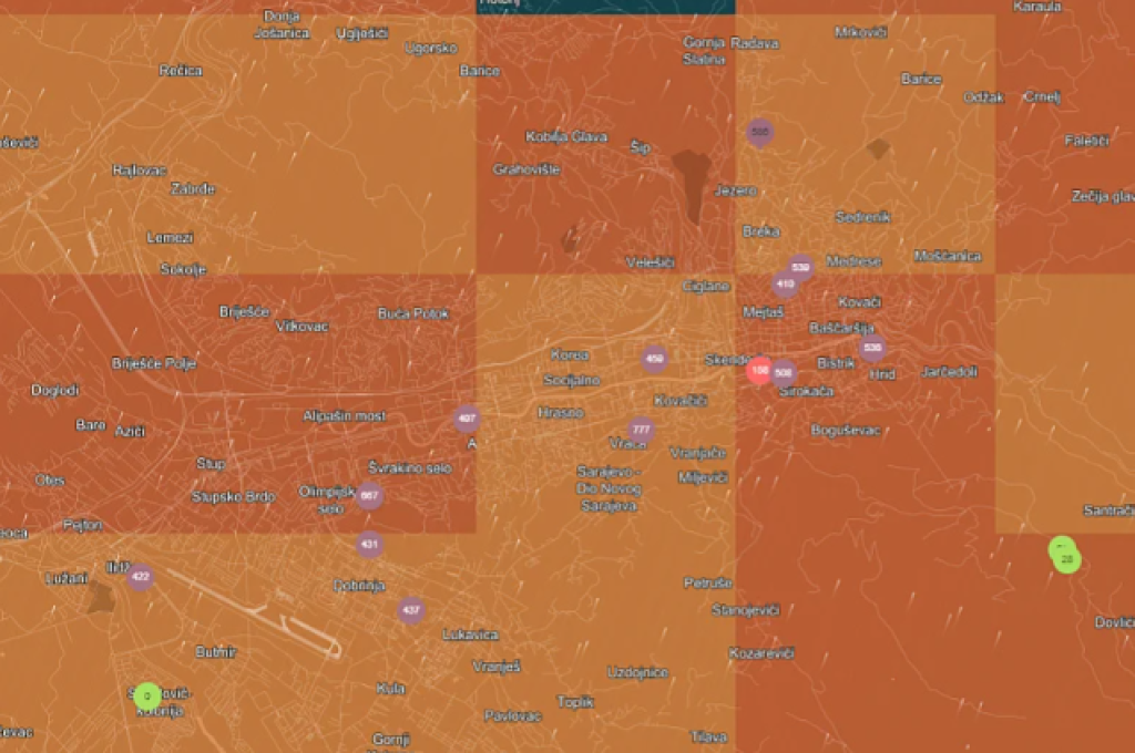 Černobil bi se postidio: Zrak u Sarajevu večeras katastrofalan, preporučuju se maske