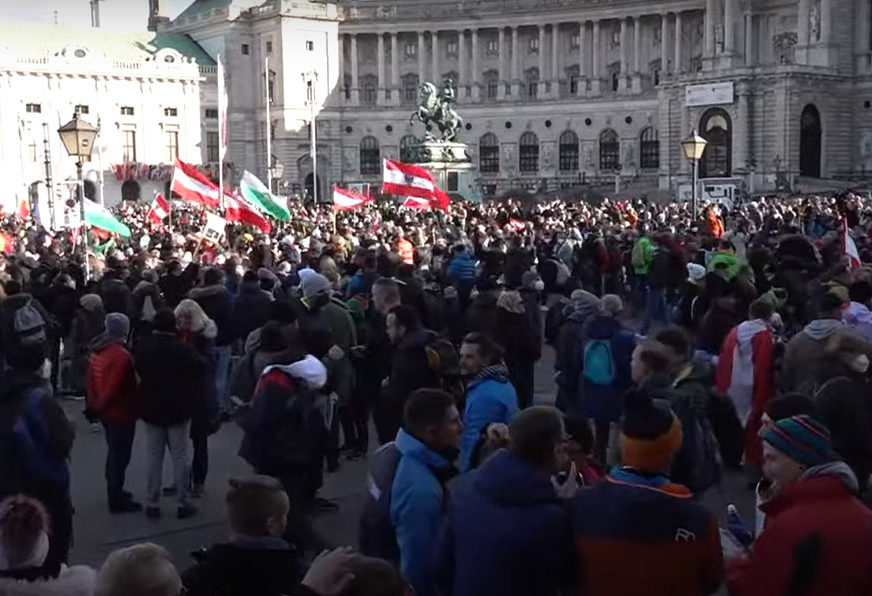 Beč će biti u potpunosti blokiran: Na ulicama 1.200 policajaca obezbjeđuje 27 protesta protiv kovid mjera