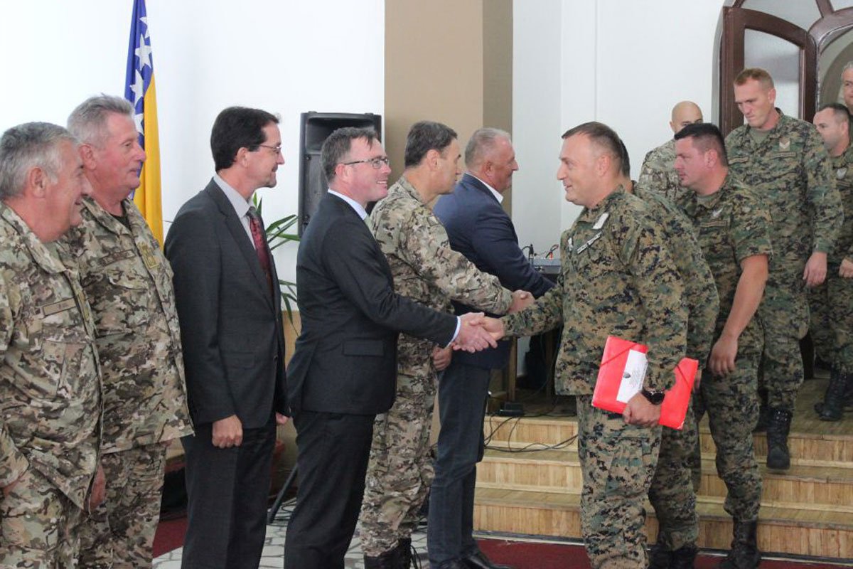 Svečani prijem za pripadnike Oružanih snaga koji su bili u Sloveniji