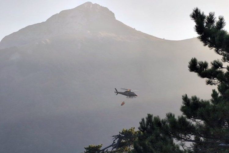 Helikopter RS-a i OS BiH-a zajedno gase požar na Zelengori (VIDEO)