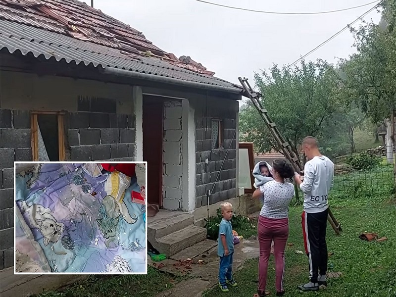 Drama kod Travnika: Grom udario u prozor pod kojim je spavala beba (VIDEO)