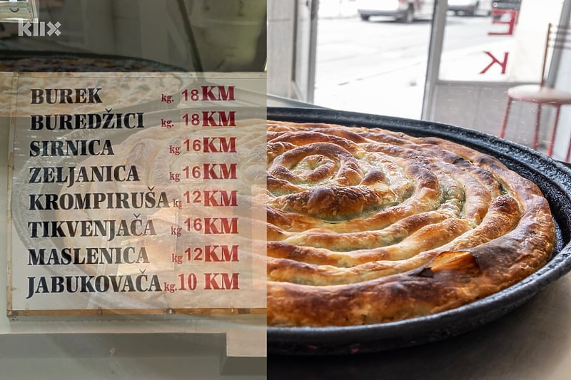 Kilogram bureka do 20 KM, a sirnica i po 18 KM: Ovo su cijene pita u sarajevskim buregdžinicama