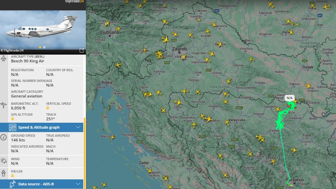 Britanski avion nadlijeće Doboj i Modriču, isti je ranije kružio nebom iznad Banje Luke