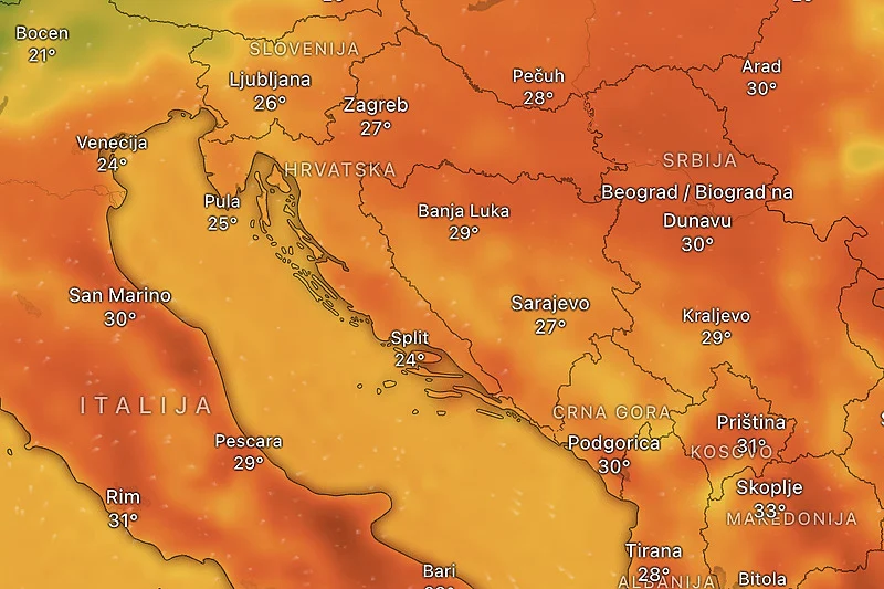 Od danas počinje period visokih temperatura, stiže pravo ljeto