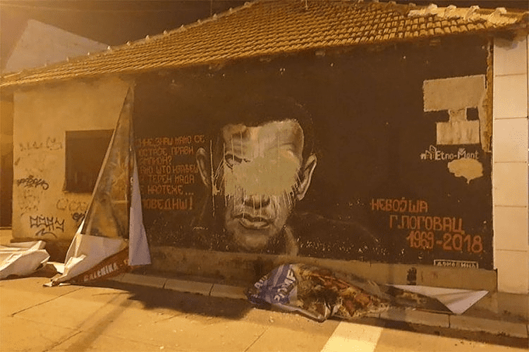 Uništen mural Nebojši Glogovcu u Užicu