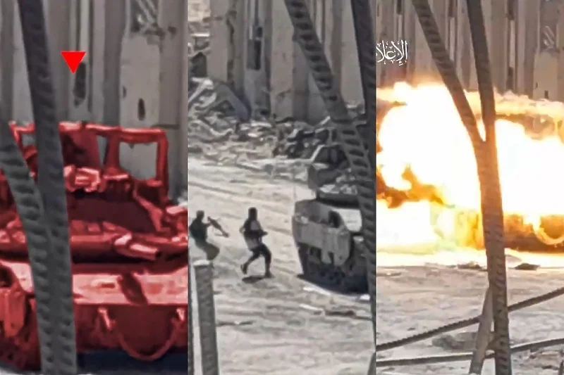 Nevjerovatan snimak iz Rafaha: Borci Hamasa prišli izraelskom tenku i na njega postavili eksploziv (VIDEO)