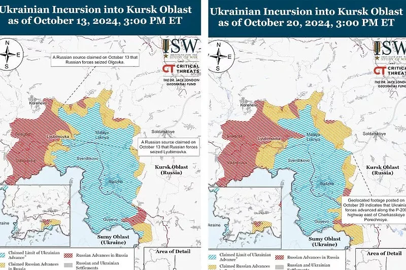 Ruske snage vraćaju izgubljene teritorije: Karte pokazuju da Ukrajinci gube ključne pozicije