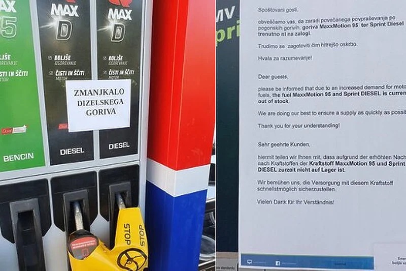 Nestašica goriva na pumpama u Sloveniji