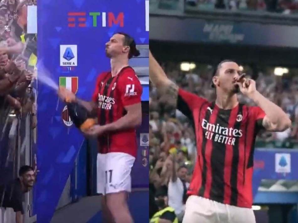 Zlatan sa tompusom i šampanjcem slavio titulu /VIDEO/: Stadion eksplodirao kad je izašao Ibra - prskao navijače Milana!
