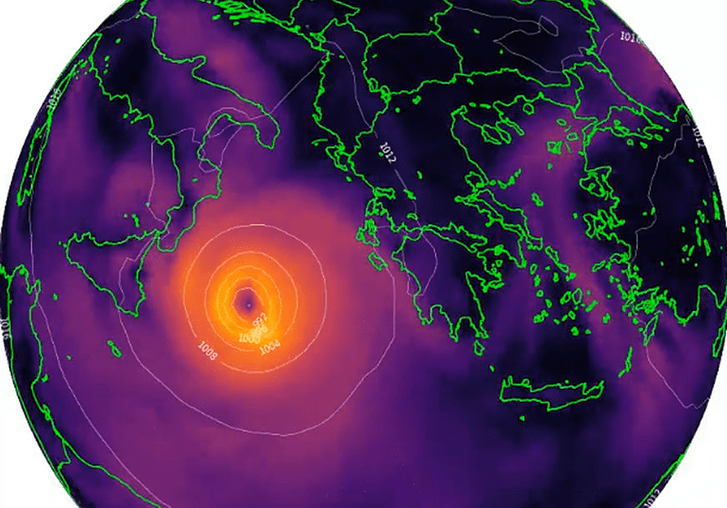 HIBRIDNA OLUJA PRIJETI GRČKOJ Očekuju se udari vjetra i do 180 na sat, talasi do 10 metara