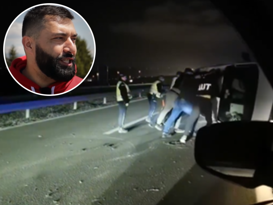 HEROJSKI GEST SRPSKOG REPREZENTATIVCA: Asmir Kolašinac pomogao u okretanju auta koji se prevrnuo na auto-putu (VIDEO)