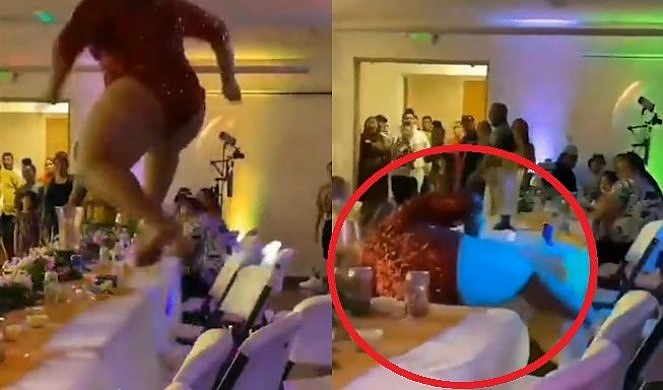 POTPUNI FIJASKO NA SRPSKOJ SVADBI! Ovako izgleda kad MAJKA ŽENI SINA - skočila na sto i uradila ŠPAGU, od težine ga RAZBILA (VIDEO)