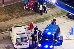 Tuča na benzinskoj pumpi, povrijeđena jedna osoba