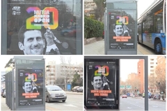 MADRID OBLIJEPLJEN POSTERIMA NOVAKA ĐOKOVIĆA: Pogledajte neobične scene iz glavnog grada Španije /VIDEO/