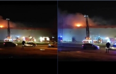BUKTI POŽAR U NOVOM SADU: Vatrena stihija guta hipermarket (VIDEO)