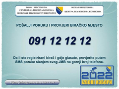 Provjerite da li ste registrovani i gdje glasate putem SMS poruke
