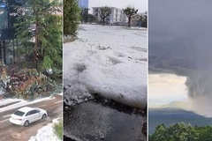 Nezapamćen grad u Širokom Brijegu zabijelio ulice: Vjetar lomio drveće, oštećeni i automobili (FOTO/VIDEO)