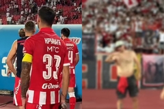 Navijači Crvene zvezde okrenuli leđa Kruniću i saigračima, otjerali su ih ispred sjeverne tribine
