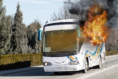Lastin autobus se zapalio u toku vožnje