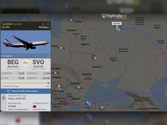 Avion iz Beograda do Moskve letio skoro 6 sati: Evo kuda je morao da se kreće (FOTO)