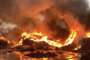 Veliki požar kod Mostara, gori deponija guma