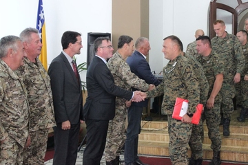 Svečani prijem za pripadnike Oružanih snaga koji su bili u Sloveniji