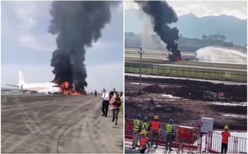 DRAMA! Avion se zapalio prilikom polijetanja
