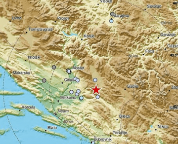 EPICENTAR KOD STOCA Zemljotres potresao Bosnu i Hercegovinu