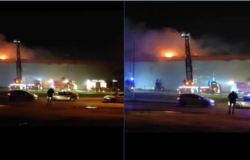 BUKTI POŽAR U NOVOM SADU: Vatrena stihija guta hipermarket (VIDEO)