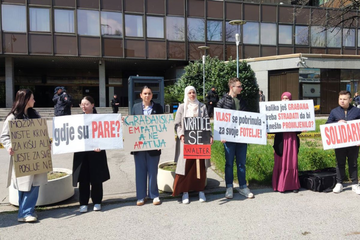 Protest studenata u Sarajevu: Možda niste krivi za kišu, ali jeste za sve poslije nje