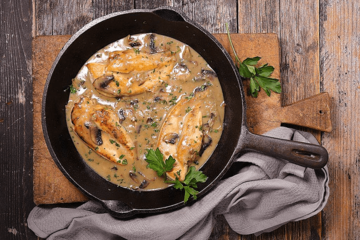 PILEĆE BIJELO MESO I PAVLAKA ZA KUVANJE: sočna piletina u sosu sa šampinjonima