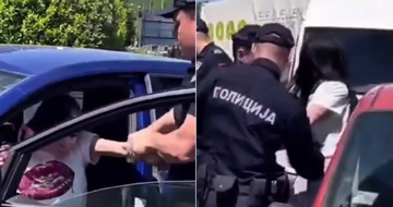  Pogledajte privođenje bahate učesnica realityja: Izvukli su je iz auta (VIDEO)