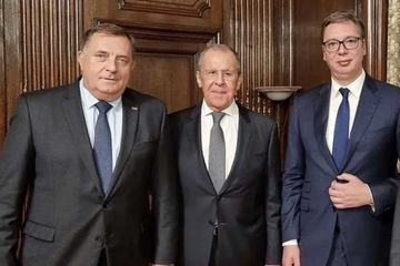 Dodik na radnoj večeri sa Lavrovim i Vučićem