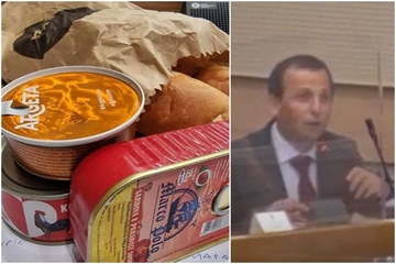  Vukanović došao spreman na skupštinu: Kifle, riba, mesni narezak, pašteta...